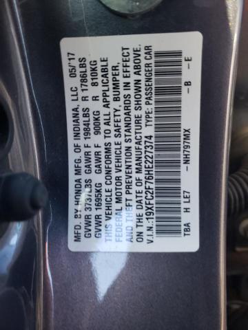 Photo 11 VIN: 19XFC2F76HE227374 - HONDA CIVIC EX 