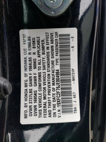 Photo 11 VIN: 19XFC2F76JE004984 - HONDA CIVIC 