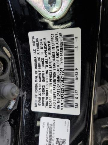 Photo 11 VIN: 19XFC2F77GE217967 - HONDA CIVIC EX 