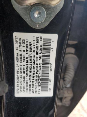 Photo 11 VIN: 19XFC2F77HE059678 - HONDA CIVIC EX 