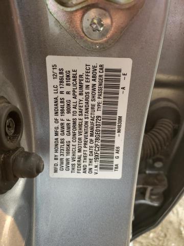 Photo 11 VIN: 19XFC2F78GE010729 - HONDA CIVIC EX 