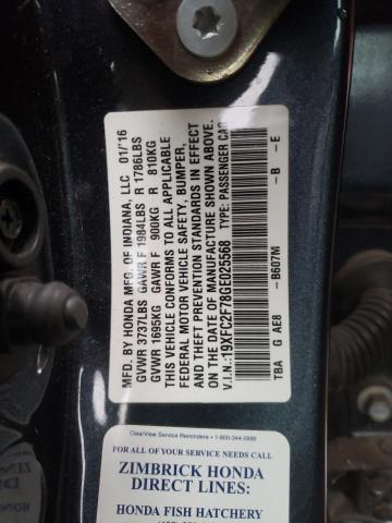 Photo 12 VIN: 19XFC2F78GE025568 - HONDA CIVIC EX 