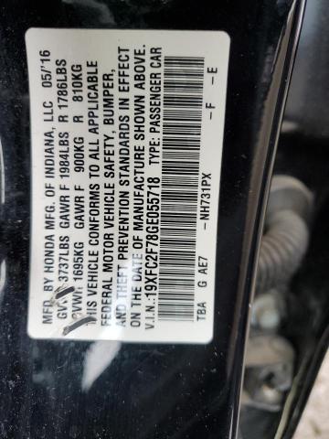 Photo 11 VIN: 19XFC2F78GE055718 - HONDA CIVIC 