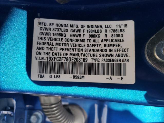 Photo 11 VIN: 19XFC2F78GE203169 - HONDA CIVIC EX 