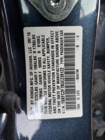 Photo 12 VIN: 19XFC2F78GE239122 - HONDA CIVIC EX 