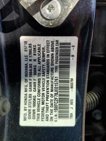 Photo 11 VIN: 19XFC2F78JE015761 - HONDA CIVIC EX 