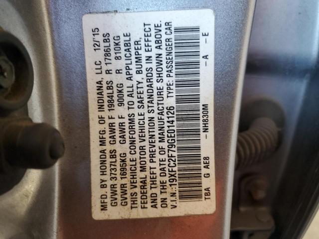 Photo 11 VIN: 19XFC2F79GE014126 - HONDA CIVIC EX 