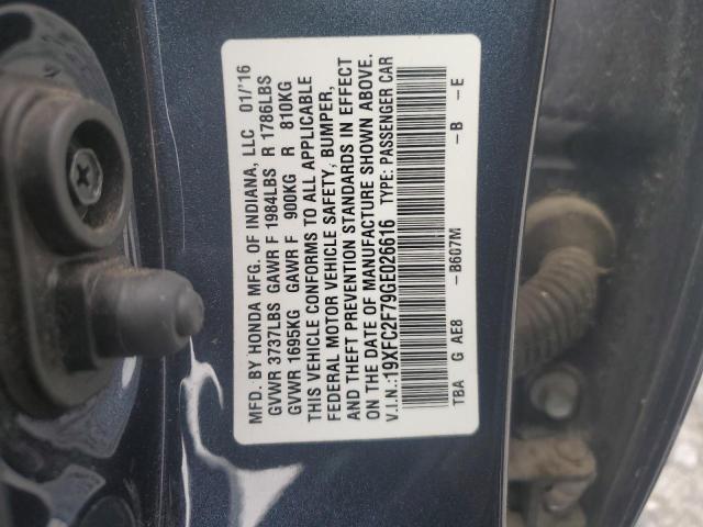 Photo 11 VIN: 19XFC2F79GE026616 - HONDA CIVIC 