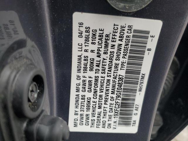 Photo 11 VIN: 19XFC2F79GE048387 - HONDA CIVIC EX 