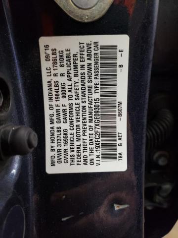 Photo 11 VIN: 19XFC2F7XGE093015 - HONDA CIVIC EX 