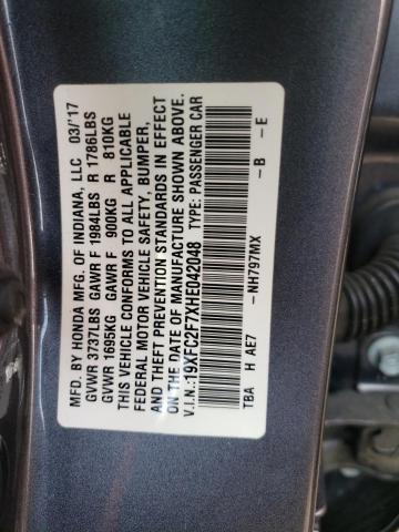 Photo 11 VIN: 19XFC2F7XHE042048 - HONDA CIVIC EX 