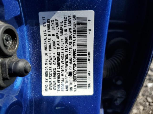 Photo 11 VIN: 19XFC2F7XHE069993 - HONDA CIVIC EX 