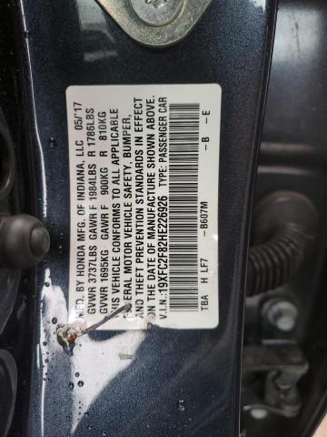 Photo 11 VIN: 19XFC2F82HE226926 - HONDA CIVIC EX 