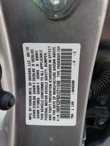 Photo 11 VIN: 19XFC2F82LE211240 - HONDA CIVIC 