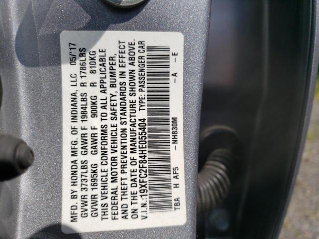 Photo 9 VIN: 19XFC2F84HE055404 - HONDA CIVIC EX 