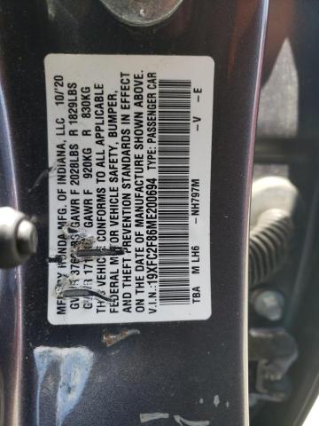 Photo 11 VIN: 19XFC2F86ME200694 - HONDA CIVIC 