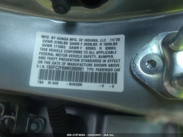 Photo 8 VIN: 19XFC2F89ME000991 - HONDA CIVIC SEDAN 