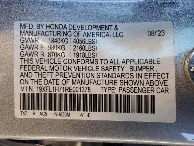 Photo 11 VIN: 19XFL1H71RE001378 - HONDA CIVIC EXL 