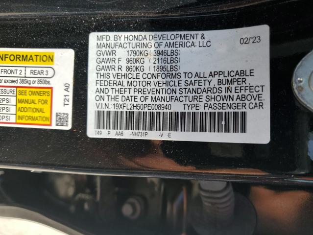 Photo 11 VIN: 19XFL2H50PE008940 - HONDA CIVIC LX 