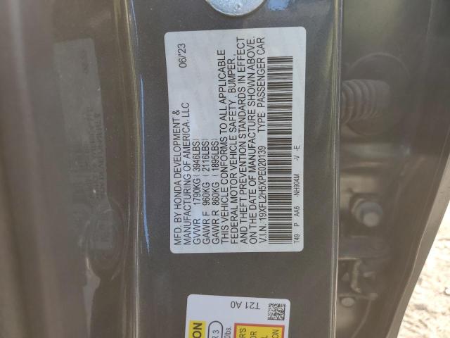 Photo 12 VIN: 19XFL2H5XPE020139 - HONDA CIVIC LX 