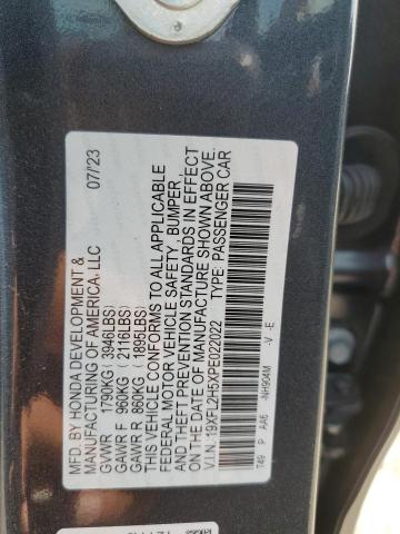 Photo 11 VIN: 19XFL2H5XPE022022 - HONDA CIVIC 