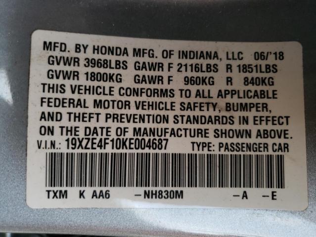 Photo 9 VIN: 19XZE4F10KE004687 - HONDA INSIGHT LX 