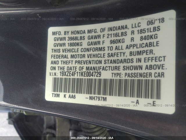 Photo 8 VIN: 19XZE4F11KE004729 - HONDA INSIGHT 