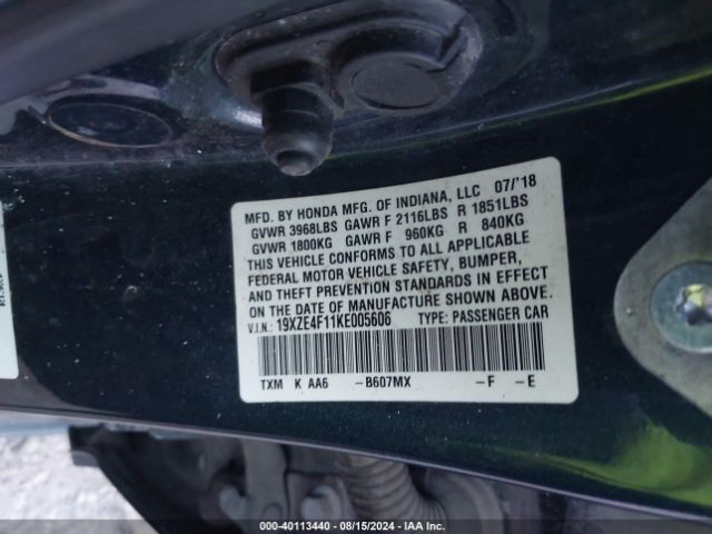 Photo 8 VIN: 19XZE4F11KE005606 - HONDA INSIGHT 