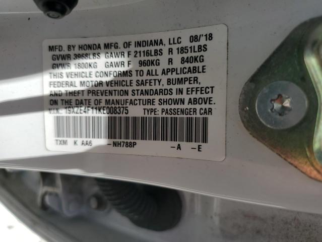 Photo 12 VIN: 19XZE4F11KE008375 - HONDA INSIGHT LX 