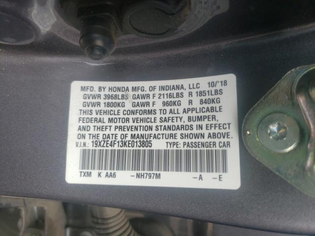 Photo 9 VIN: 19XZE4F13KE013805 - HONDA INSIGHT LX 