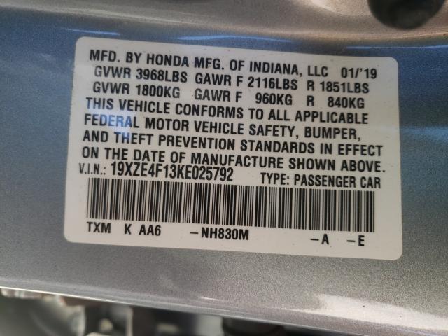 Photo 9 VIN: 19XZE4F13KE025792 - HONDA INSIGHT LX 