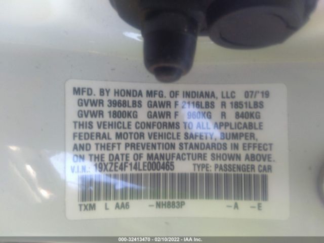 Photo 8 VIN: 19XZE4F14LE000465 - HONDA INSIGHT 