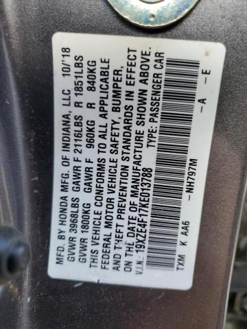 Photo 11 VIN: 19XZE4F17KE013788 - HONDA INSIGHT 