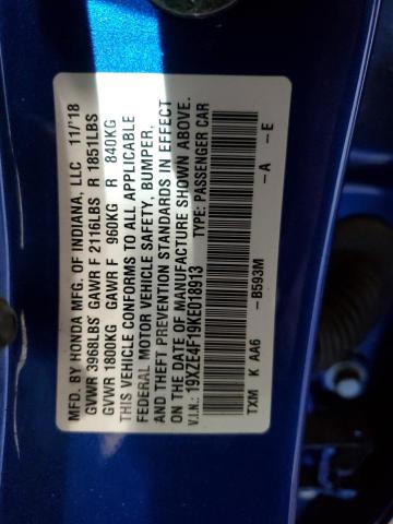 Photo 11 VIN: 19XZE4F19KE018913 - HONDA INSIGHT 