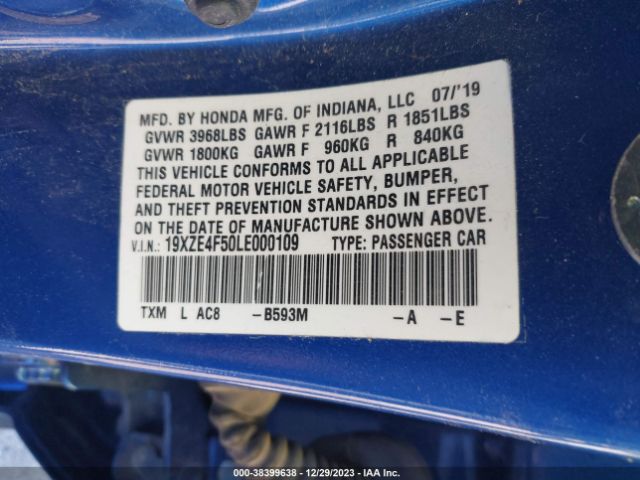 Photo 8 VIN: 19XZE4F50LE000109 - HONDA INSIGHT 