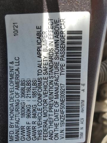 Photo 11 VIN: 19XZE4F50NE009217 - HONDA INSIGHT 