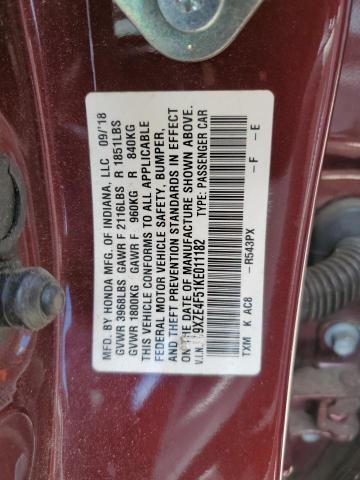 Photo 11 VIN: 19XZE4F51KE011182 - HONDA INSIGHT 