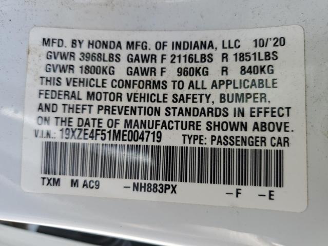 Photo 12 VIN: 19XZE4F51ME004719 - HONDA INSIGHT EX 