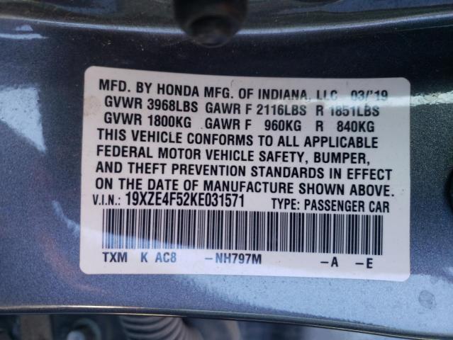 Photo 9 VIN: 19XZE4F52KE031571 - HONDA INSIGHT EX 