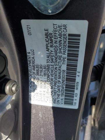 Photo 11 VIN: 19XZE4F52NE003158 - HONDA INSIGHT EX 