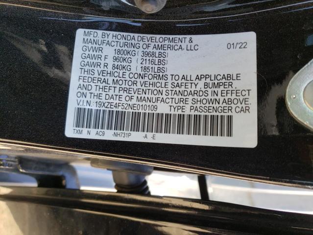 Photo 11 VIN: 19XZE4F52NE010109 - HONDA INSIGHT 