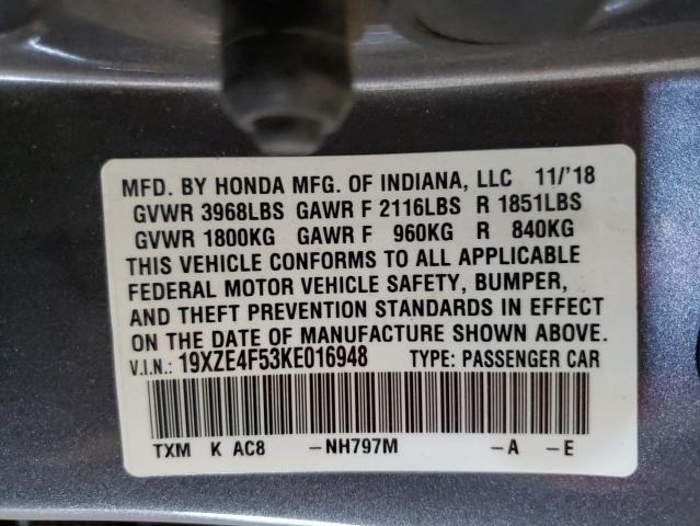 Photo 11 VIN: 19XZE4F53KE016948 - HONDA INSIGHT EX 