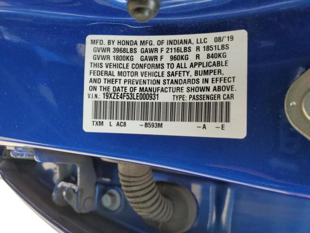 Photo 11 VIN: 19XZE4F53LE000931 - HONDA INSIGHT EX 