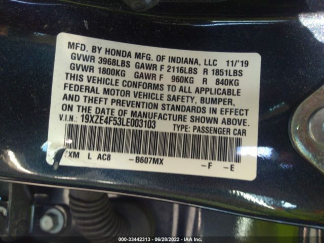 Photo 8 VIN: 19XZE4F53LE003103 - HONDA INSIGHT 