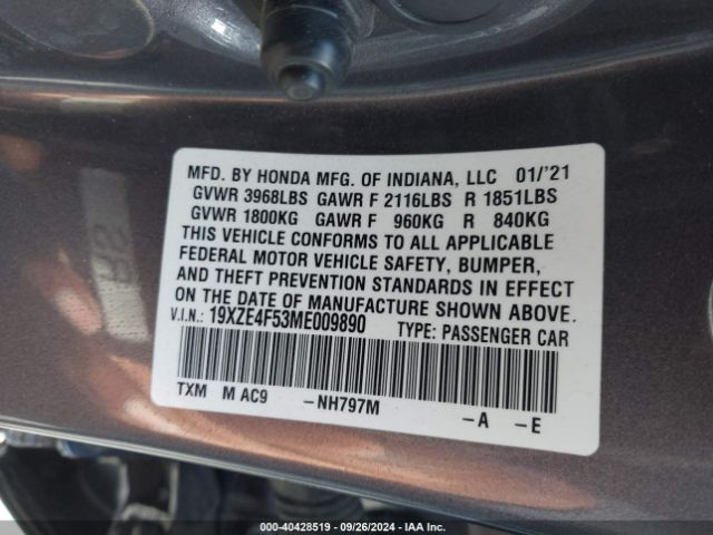 Photo 8 VIN: 19XZE4F53ME009890 - HONDA INSIGHT 