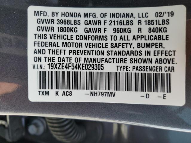 Photo 11 VIN: 19XZE4F54KE029305 - HONDA INSIGHT 