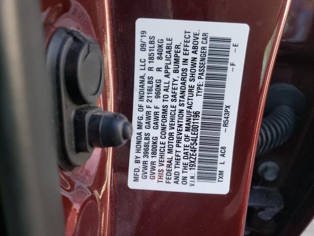 Photo 9 VIN: 19XZE4F54LE001196 - HONDA INSIGHT EX 