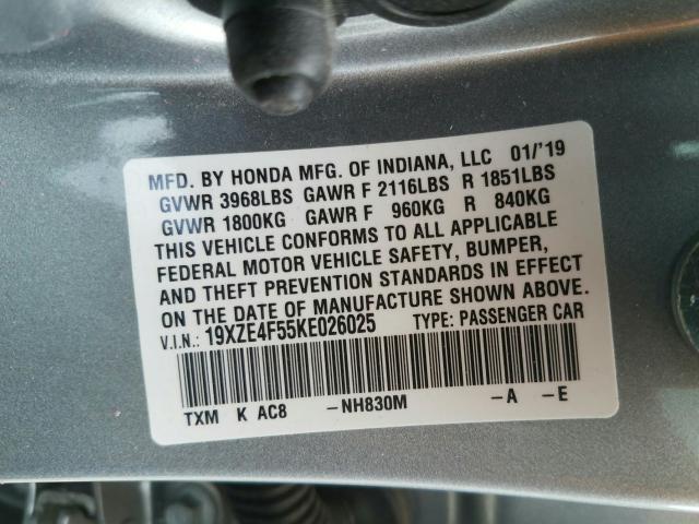 Photo 9 VIN: 19XZE4F55KE026025 - HONDA INSIGHT EX 