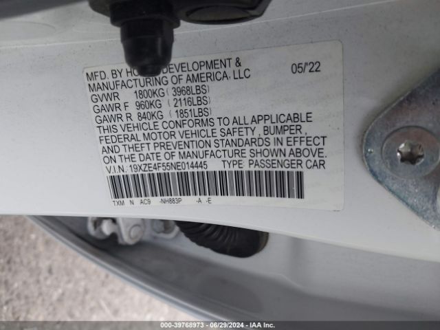 Photo 8 VIN: 19XZE4F55NE014445 - HONDA INSIGHT 