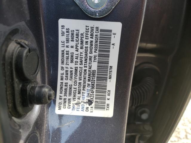 Photo 9 VIN: 19XZE4F56KE015955 - HONDA INSIGHT EX 